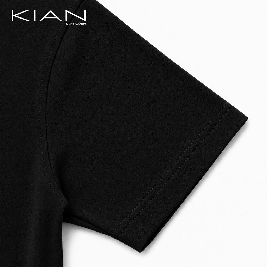 تیشرت بیسیک رنگ Black جزییات آستین