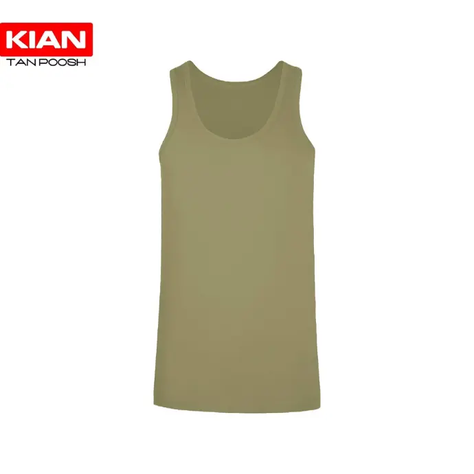 زیرپوش رکابی رنگ سبز زیتونی روشن