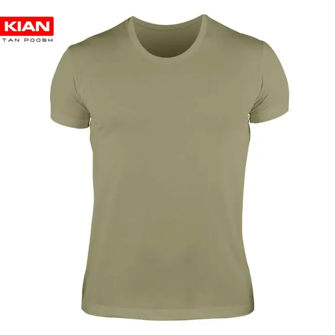 زیرپوش نیم آستین رنگ سبز زیتونی روشن