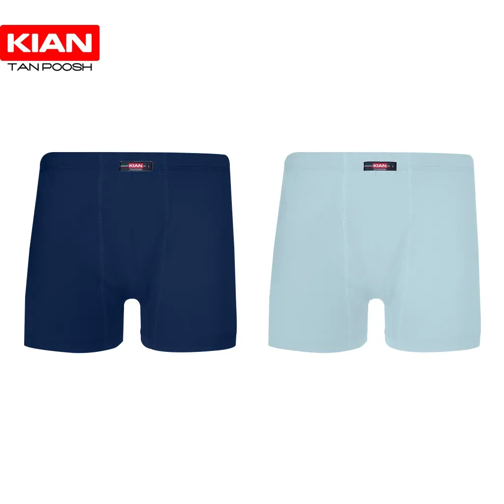 شورت پادار کلاسیک رنگ‌های آبی آسمانی و سرمه‌ای