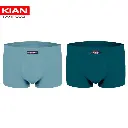 شورت نیم پا پنبه لاکرا رنگ آبی دودی-کله غازی