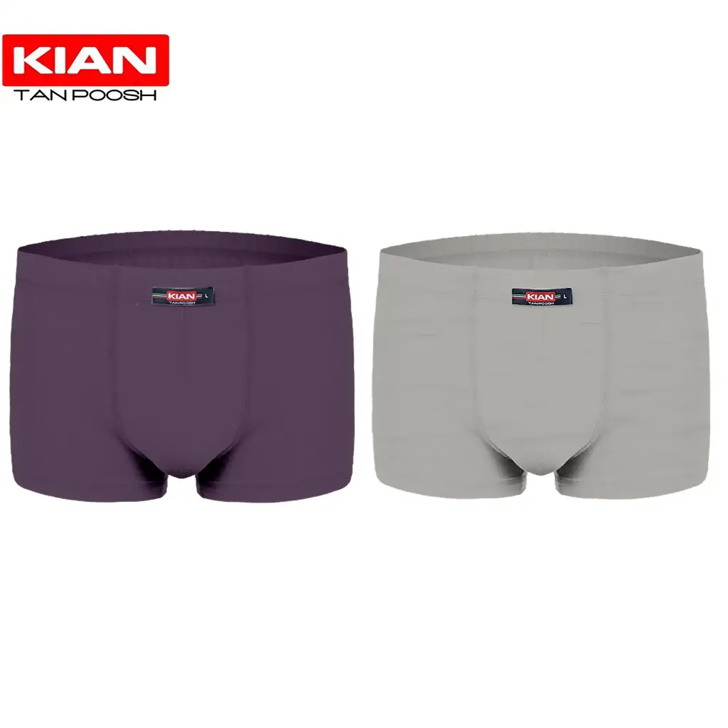 شورت نیم پا پنبه لاکرا رنگ بنفش-ملانژ