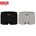 شورت نیم پا پنبه لاکرا رنگ ملانژ-مشکی