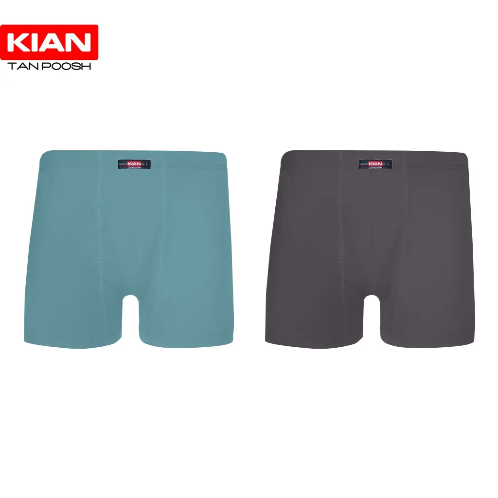 شورت پادار کلاسیک رنگ‌های طوسی و آبی دودی