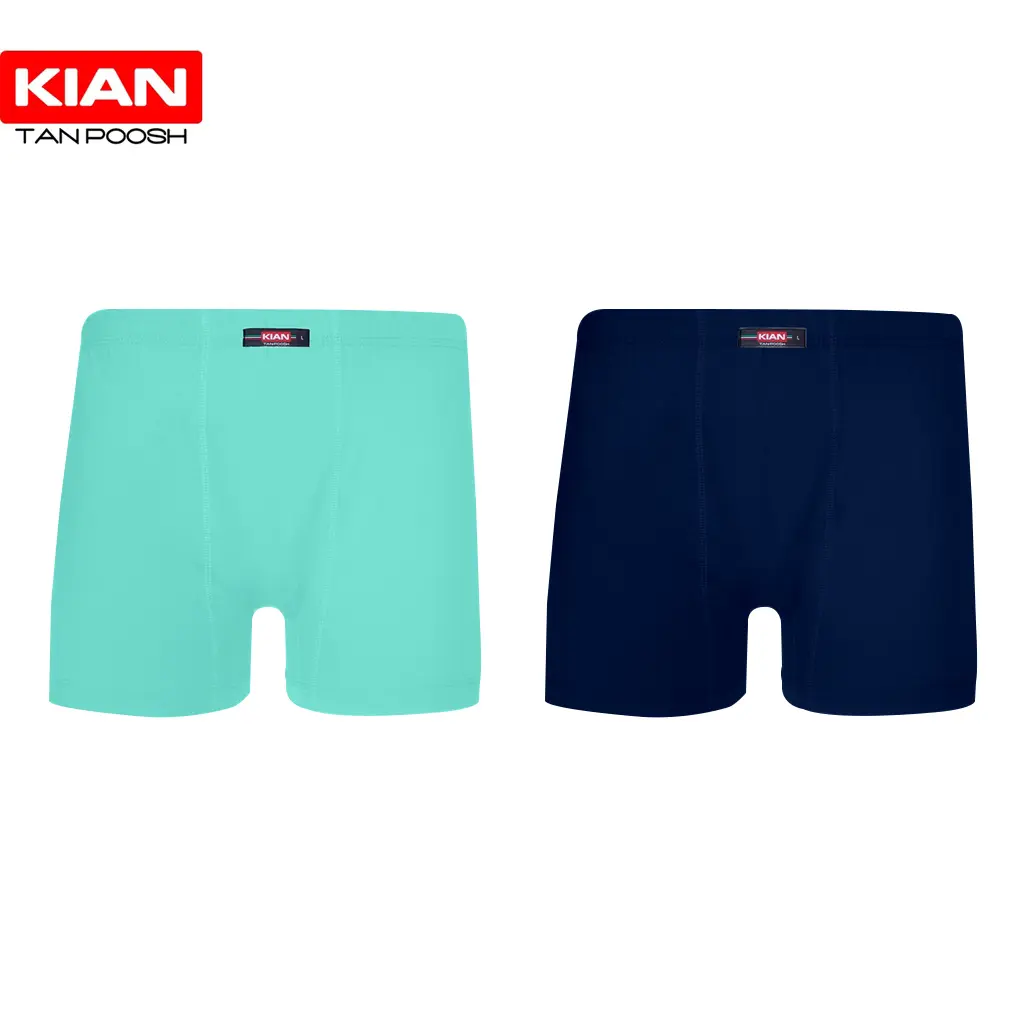 شورت پادار کلاسیک رنگ‌های فیروزه‌ای و سرمه‌ای