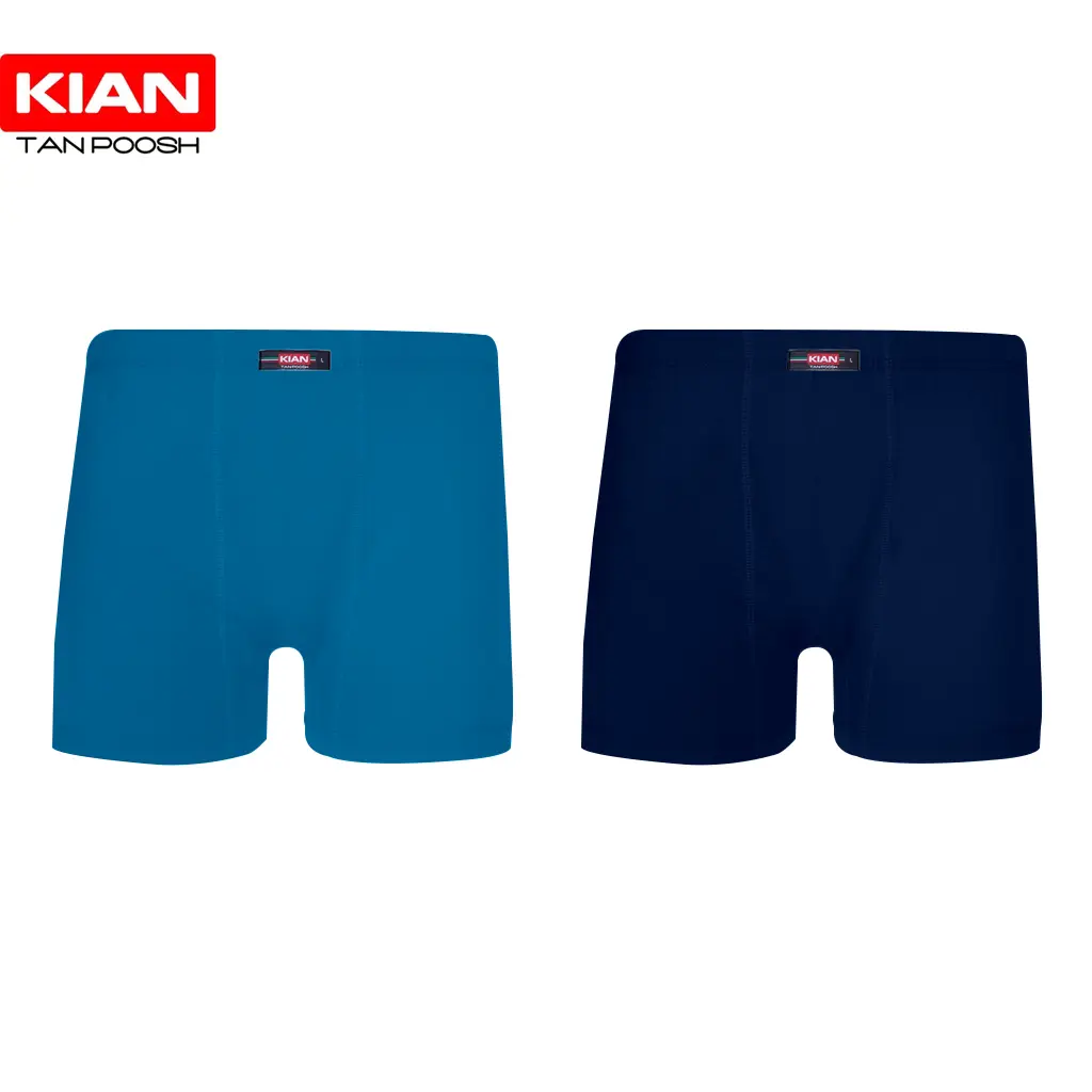 شورت پادار کلاسیک رنگ‌های آبی و سرمه‌ای