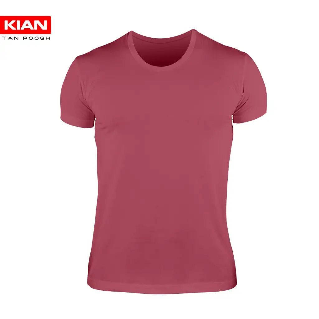 زیرپوش نیم آستین رنگ گلبهی تیره