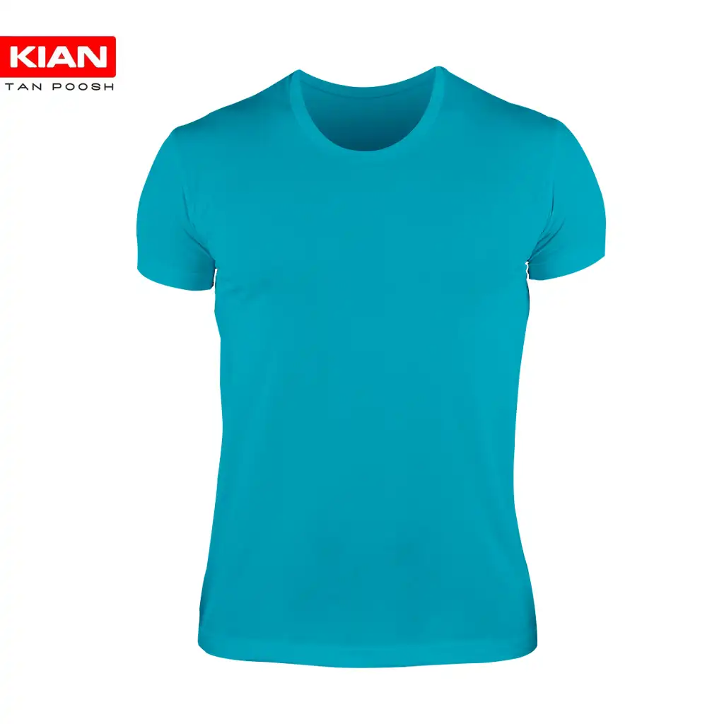 زیرپوش نیم آستین رنگ فیروزه‌ای