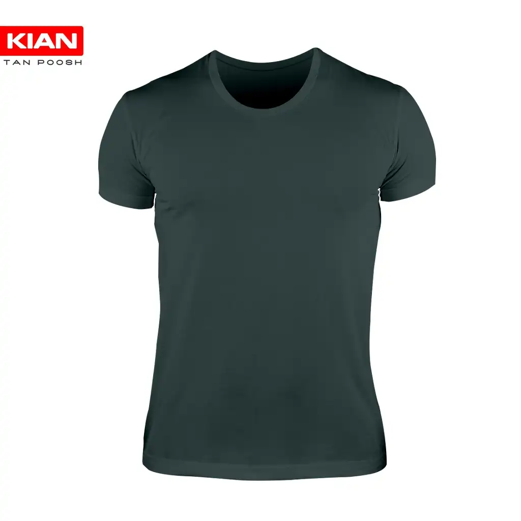 زیرپوش نیم آستین رنگ سبز زغالی