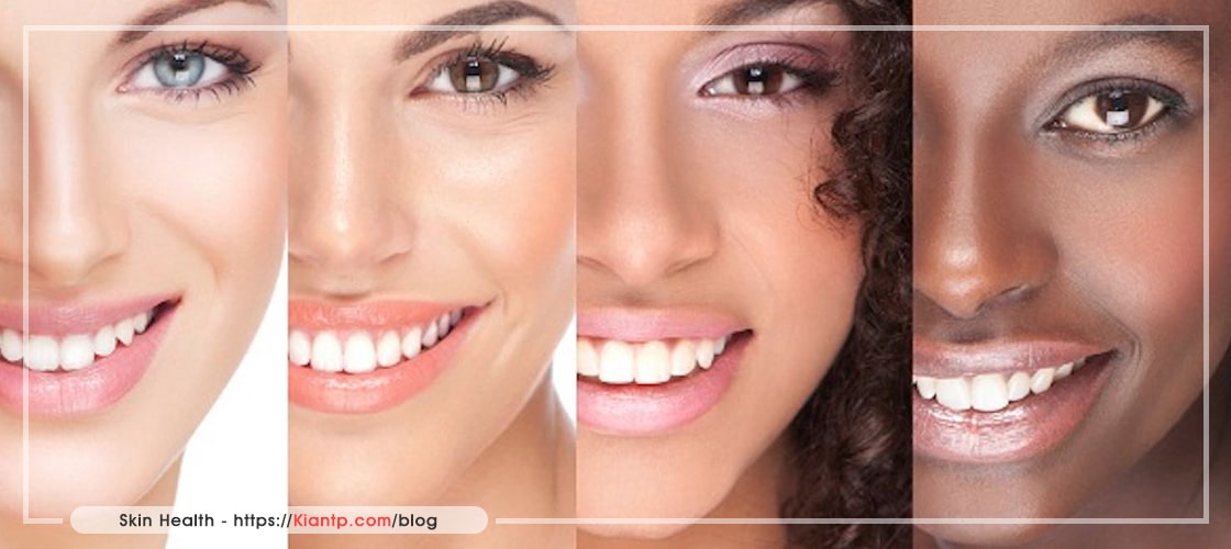 چهره چهار تا زن با رنگ پوست های مختلف که منظور این است مراقبت از پوست در هر رنگ پوستی اهمیت دارد